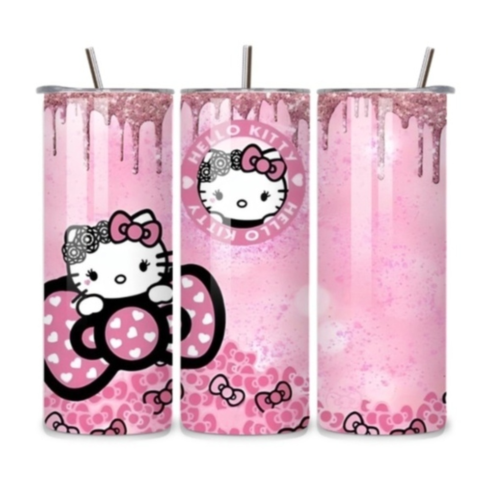 Hello Kitty 20oz Pink Drip Stainless Steel Tumbler